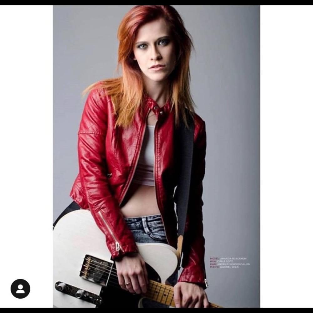 Maroon/red MOTO jacket